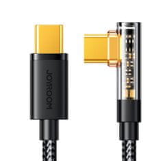 Joyroom Kotni kabel USB-C za hitro polnjenje in prenos podatkov 100 W 1,2 m črn