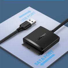 PRO Adapterski kabel za HDD in SSD SATA 2,5'' / 3,5'' USB 3.0 do 12 TB - črn