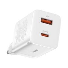 BASEUS Hitri polnilec USB-C 30W PD QC Super Si Pro white