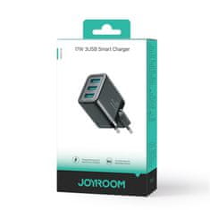 Joyroom Omrežni polnilnik 3x USB-A 17W 3,4A črn