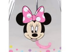 Disney Dežnik za deklice z avtomatskim odpiranjem Minnie Mouse, zložljiv, prozoren 