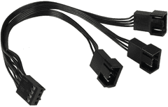kabel, razdelilec, 4Pin PWM na 3x 4Pin PWM ventilator, črn (88885652)