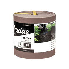 Bradas Obroba za cvetlično korito, rjava 6m x 15cm BORDER BR-OBPBR06150