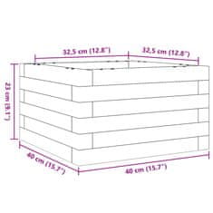 Vidaxl Vrtno cvetlično korito 40x40x23 cm impregnirana borovina