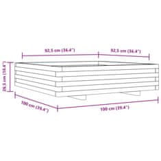 Vidaxl Vrtno cvetlično korito 100x100x26,5 cm trden les douglas