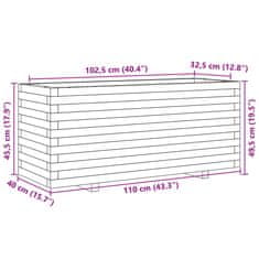 Vidaxl Vrtno cvetlično korito 110x40x49,5 cm trden les douglas