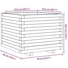 Vidaxl Vrtno cvetlično korito 60x60x49,5 cm trden les douglas