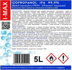 PRO Izopropilni alkohol IPA I-MAX 99,9% 5L