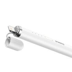 BASEUS Pisalo Stylus za iPad z aktivno zamenljivo konico Smooth Writing 2 + kabel USB-A, bela