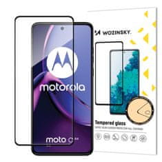 WOZINSKY 9H kaljeno steklo za celoten zaslon telefona Motorola Moto G84 s črnim okvirjem Full Glue