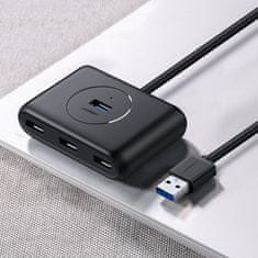 Ugreen Razdelilnik vrat USB HUB na 4x USB 3.2 kabel 0,5 m črn