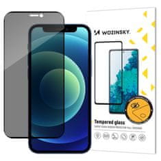 WOZINSKY Kaljeno steklo za iPhone 12 / 12 Pro s filtrom zasebnosti Anti Spy Privacy Glass