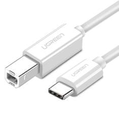 Ugreen Kabel za tiskalnik in optični bralnik USB-C - USB-B 2.0 1,5 m, bel