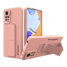 WOZINSKY Silikonski ovitek s stojalom Xiaomi Redmi Note 11 Pro Kickstand Case pink