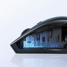 Ugreen Ergonomska brezžična računalniška miška MU101 Bluetooth 2,4 GHz modra