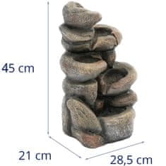 Uniprodo Vrtna kaskadna fontana z LED osvetlitvijo 5-stopenjski vzorec skale 12W