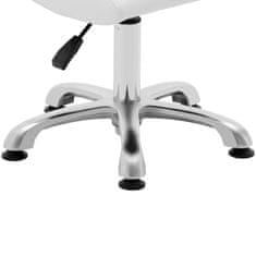 NEW Kozmetični vrtljivi stol z naslonom 38-52 cm LANCY - bela