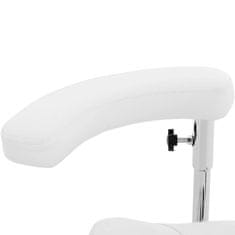 NEW Kozmetični sedalni stol z nastavljivim naslonjalom za hrbet in roke WUPPERTAL - bel