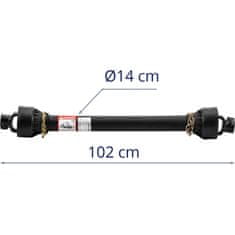 Wiesenfield Teleskopska kardanska gred 101-141 cm 1 3/8'' 6 zob