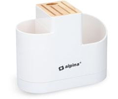 Alpina organizator za kuhinjske pripomočke, 25,5x21x12x5 cm, bel