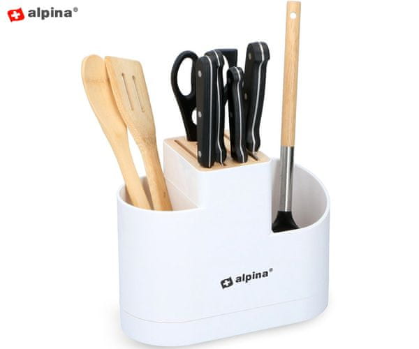  Alpina organizator za kuhinjske pripomočke, 25,5x21x12x5 cm, bel