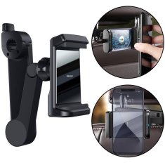 BASEUS Avtomobilski nosilec s 15W Qi induktivnim polnjenjem za telefon Headrest Baseus Energy Storage Backseat Holder Wireless Charger (WXHZ-01) black