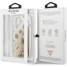 Guess Originalni IPHONE 13 MINI 5,4" trdi ovitek Peony Liquid Glitter GUHCP13SLGPEGO zlato