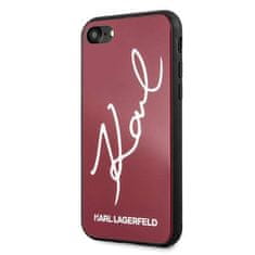 Karl Lagerfeld Originalni IPHONE SE 2022 / SE 2020 / 7 / 8 Karl Lagerfeld Hard Case Signature Glitter (KLHCI8DLKSRE) rdeča