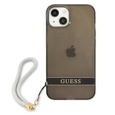 Guess IPHONE 13 MINI Guess trdi etui prosojni Stap (GUHCP13SHTSGSK) črn