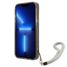 Guess IPHONE 13 MINI Guess trdi etui prosojni Stap (GUHCP13SHTSGSK) črn