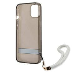 Guess IPHONE 13 MINI Guess trdi etui prosojni Stap (GUHCP13SHTSGSK) črn