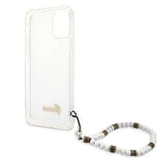 Guess Originalni trdi ovitek za IPHONE 12 PRO MAX Guess White Pearl (GUHCP12LKPSWH) transparenten