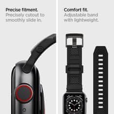 Spigen Trak za APPLE WATCH 4 / 5 / 6 / 7 / SE (38/40/41MM) Spigen Rugged Band mat črn