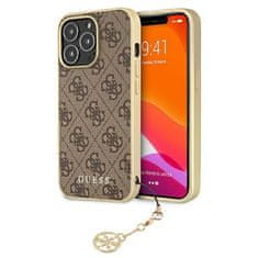 Guess Originalni IPHONE 13 PRO 6.1" Guess Hardcase 4G Charms Collection GUHCP13LGF4GBR brown