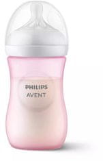 Philips Avent ODZIVNA STEKLENIČKA NARAVNA 260ML ROZA