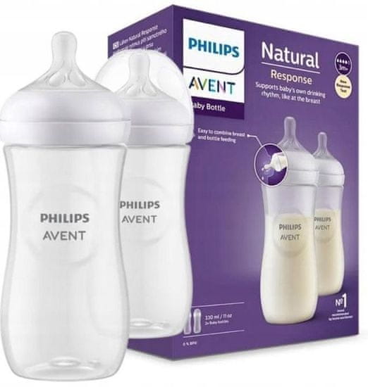 Philips Avent ODZIVNA STEKLENIČKA NARAVNA 2X330ML