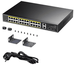Cudy GS1026PS2 mrežno stikalo, 24-Port, Gigabit 24xPoE+, 300W, 2xSFP (GS1026PS2)