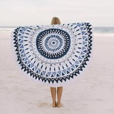 VIVVA® Okrogla brisača, Brisača za plažo, Odeja za piknik (Mandala, 150 cm) | CUBALINKA
