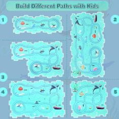 JOJOY® Interaktivna sestavljenka za otroke, Železniška proga sestavljenka, Izobraževalna igra (Ocean, 15 kosov) | ZOOMSTER