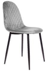 1M.cz CARO VELVET GREY II Oblazinjen stol