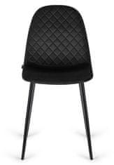 1M.cz CARO VELVET BLACK II oblazinjen stol