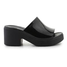 Crocs Japanke črna 38 EU Brooklyn Slide High Shine Heel Black