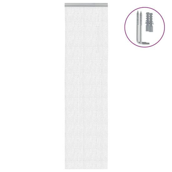 Vidaxl Verižna mreža proti mrčesu za vrata 56x202 cm aluminij