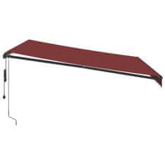 Vidaxl Avtomatsko zložljiva tenda LED bordo 400x350 cm