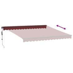 Vidaxl Avtomatsko zložljiva tenda LED bordo 400x350 cm