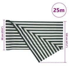 Vidaxl Zaščitna mreža zelena in bela 1,2x25 m HDPE 75 g/m²