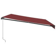 Vidaxl Ročno zložljiva tenda LED bordo 500x350 cm