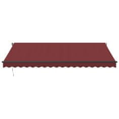 Vidaxl Ročno zložljiva tenda LED bordo 450x350 cm