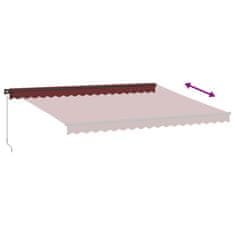 Vidaxl Ročno zložljiva tenda LED bordo 450x350 cm