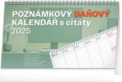 NOTIQUE Namizni koledar Davčni koledar s citati 2025, 25 x 14,5 cm